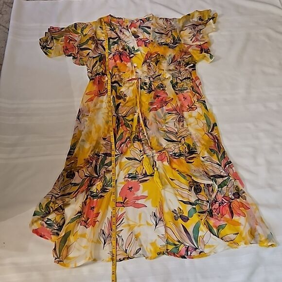 Floral sheer Whimsigoth robe or cover up size Medium/Large - Picture 12 of 13